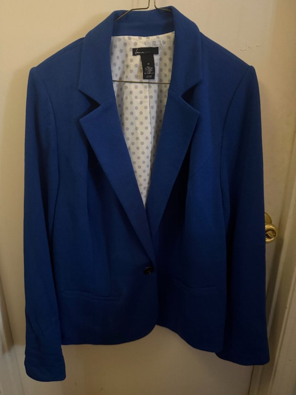 Lane Bryant Lined Royal Blue Blazer W 22